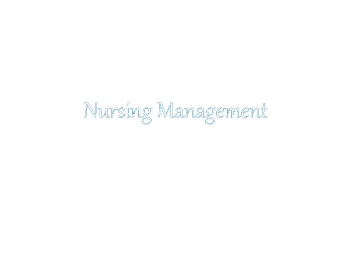 Nursing Management 