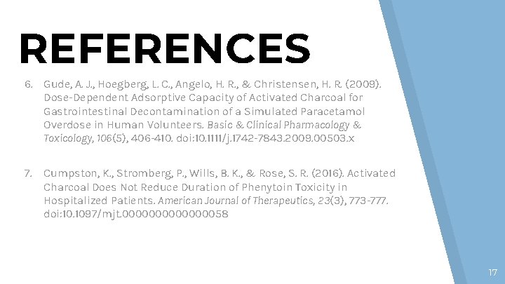 REFERENCES 6. Gude, A. J. , Hoegberg, L. C. , Angelo, H. R. , REFERENCES 6. Gude, A. J. , Hoegberg, L. C. , Angelo, H. R. ,