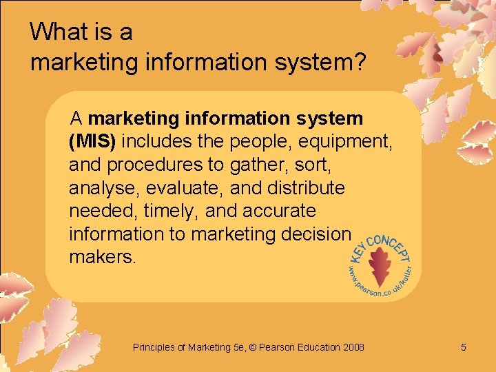 What is a marketing information system? A marketing information system (MIS) includes the people,