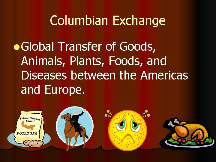 Columbian Exchange l Global Transfer of Goods, Animals, Plants, Foods, and Diseases between the