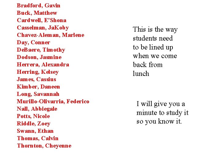Bradford, Gavin Buck, Matthew Cardwell, E'Shona Casselman, Ja. Koby Chavez-Aleman, Marlene Day, Conner De. Bradford, Gavin Buck, Matthew Cardwell, E'Shona Casselman, Ja. Koby Chavez-Aleman, Marlene Day, Conner De.
