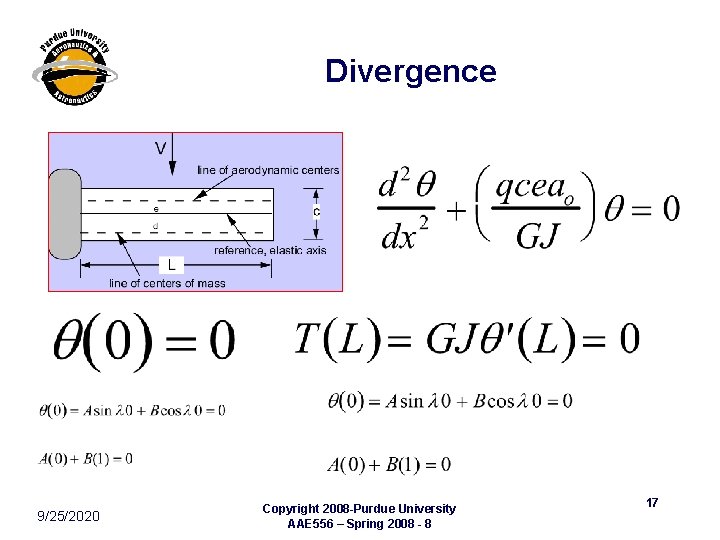 Divergence 9/25/2020 Copyright 2008 -Purdue University AAE 556 – Spring 2008 - 8 17