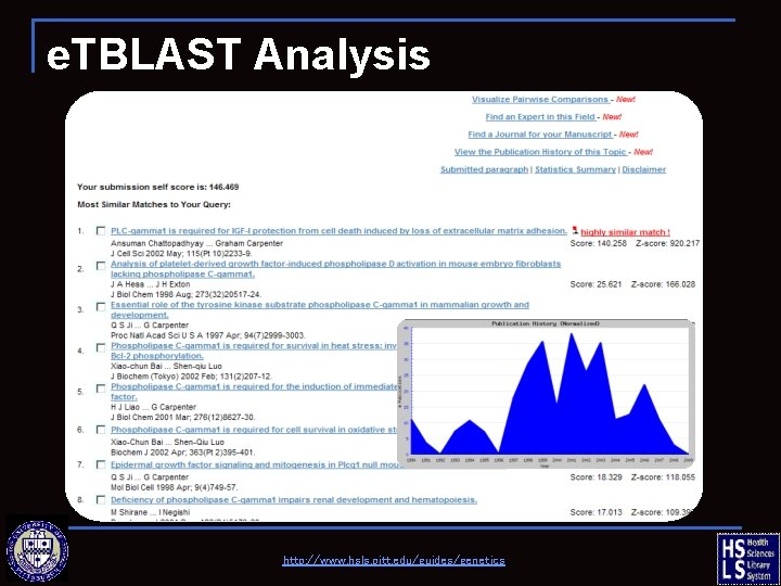 e. TBLAST Analysis http: //www. hsls. pitt. edu/guides/genetics 