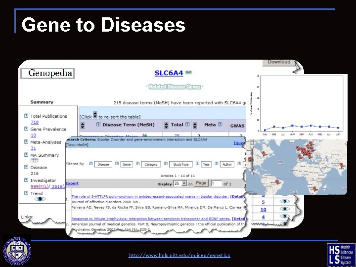 Gene to Diseases http: //www. hsls. pitt. edu/guides/genetics 