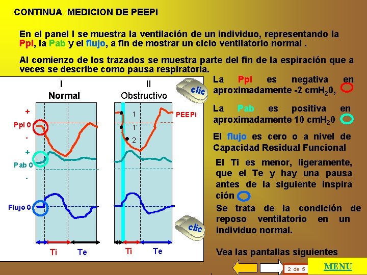 CONTINUA MEDICION DE PEEPi En el panel I se muestra la ventilación de un