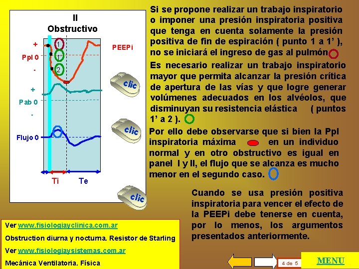 II Obstructivo + 1 Ppl 0 1’ - PEEPi 2 clic + Pab 0