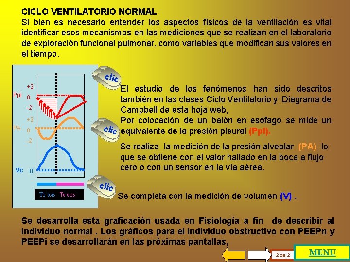 CICLO VENTILATORIO NORMAL Si bien es necesario entender los aspectos físicos de la ventilación