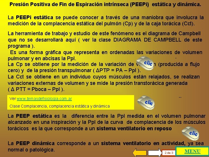 Presión Positiva de Fin de Espiración intrínseca (PEEPi) estática y dinámica. La PEEPi estática