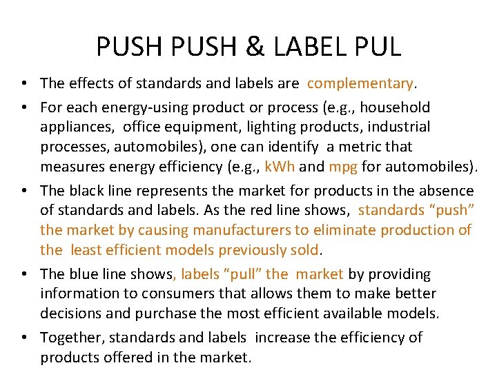 PUSH & LABEL PUL • The effects of standards and labels are complementary. • PUSH & LABEL PUL • The effects of standards and labels are complementary. •
