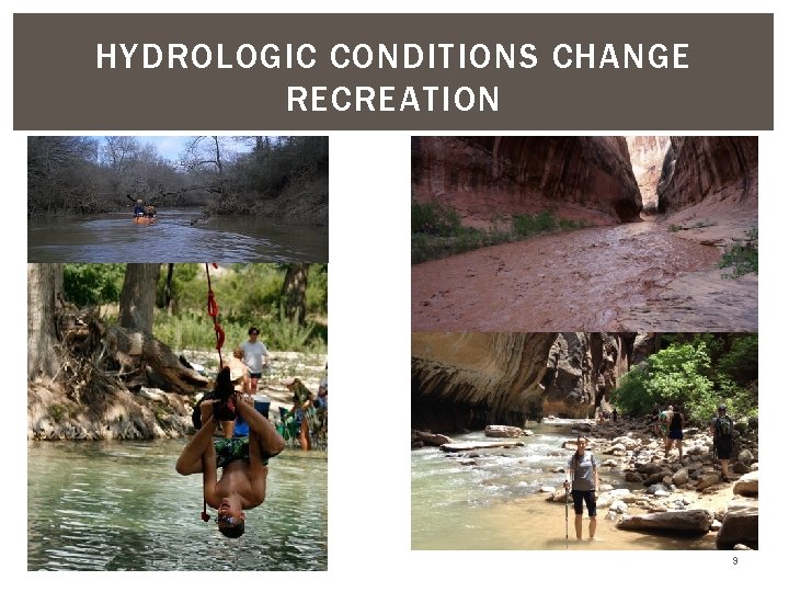 HYDROLOGIC CONDITIONS CHANGE RECREATION 9 