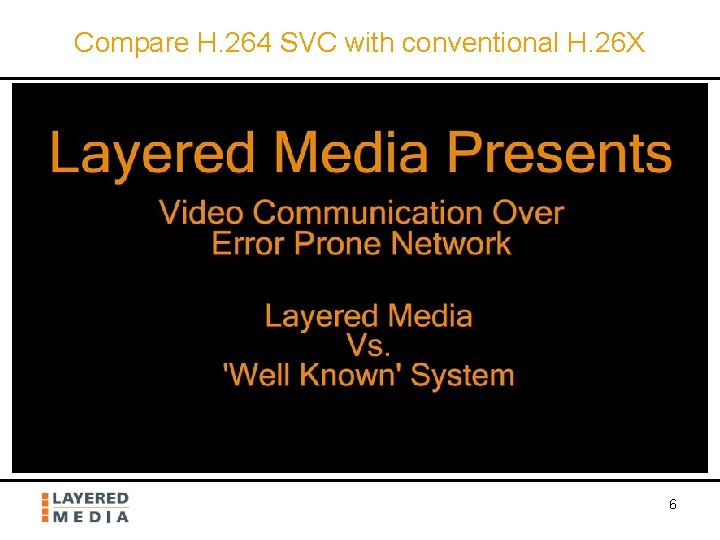 Compare H. 264 SVC with conventional H. 26 X 6 