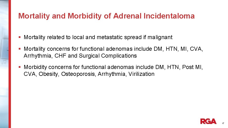 Mortality and Morbidity of Adrenal Incidentaloma § Mortality related to local and metastatic spread