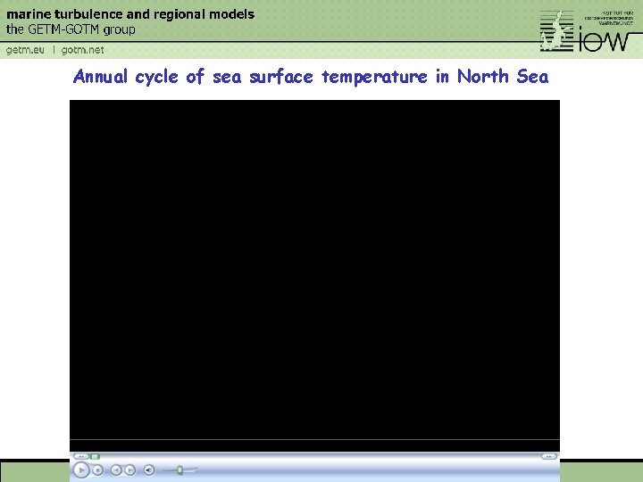 Annual cycle of sea surface temperature in North Sea 