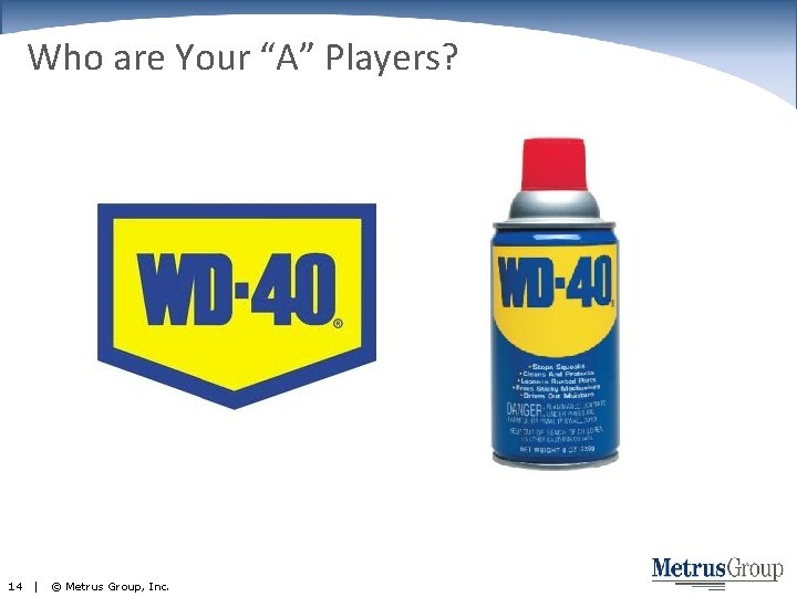 Who are Your “A” Players? 14 | © Metrus Group, Inc. 