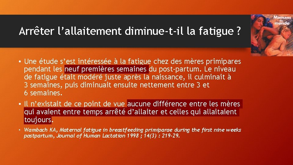 Arrêter l’allaitement diminue-t-il la fatigue ? • Une étude s’est intéressée à la fatigue