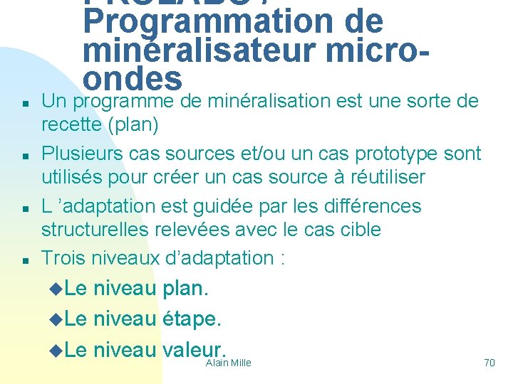 n n PROLABO / Programmation de minéralisateur microondes Un programme de minéralisation est une