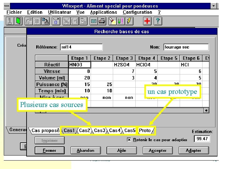 un cas prototype Plusieurs cas sources Alain Mille 72 