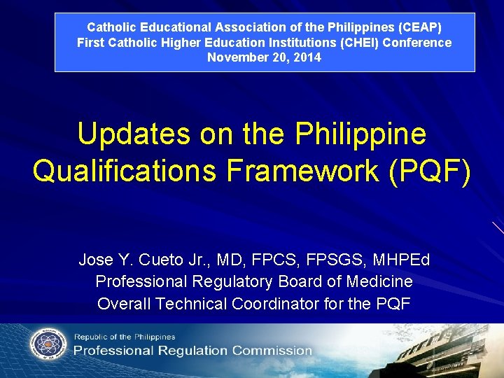 Catholic Educational Association of the Philippines (CEAP) First Catholic Higher Education Institutions (CHEI) Conference Catholic Educational Association of the Philippines (CEAP) First Catholic Higher Education Institutions (CHEI) Conference