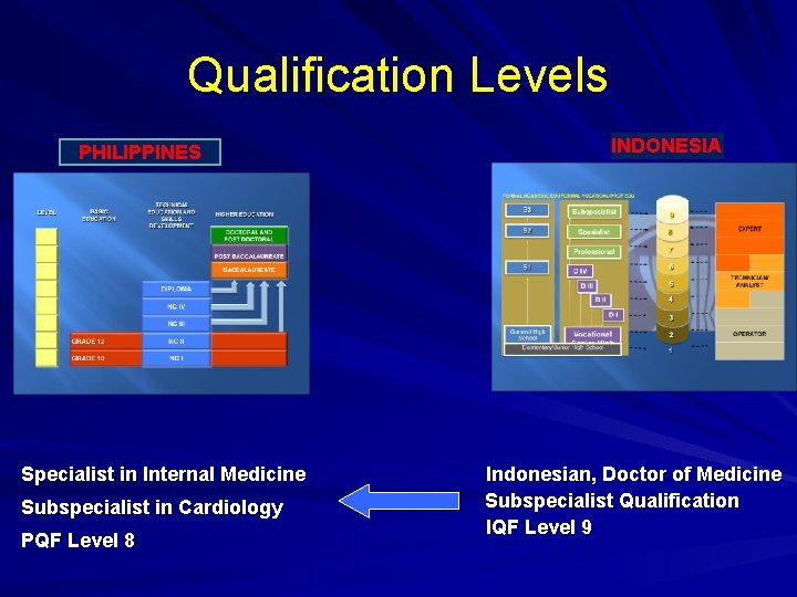 Qualification Levels PHILIPPINES Specialist in Internal Medicine Subspecialist in Cardiology PQF Level 8 INDONESIA Qualification Levels PHILIPPINES Specialist in Internal Medicine Subspecialist in Cardiology PQF Level 8 INDONESIA