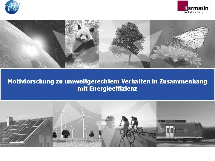 Motivforschung zu umweltgerechtem Verhalten in Zusammenhang mit Energieeffizienz 1 