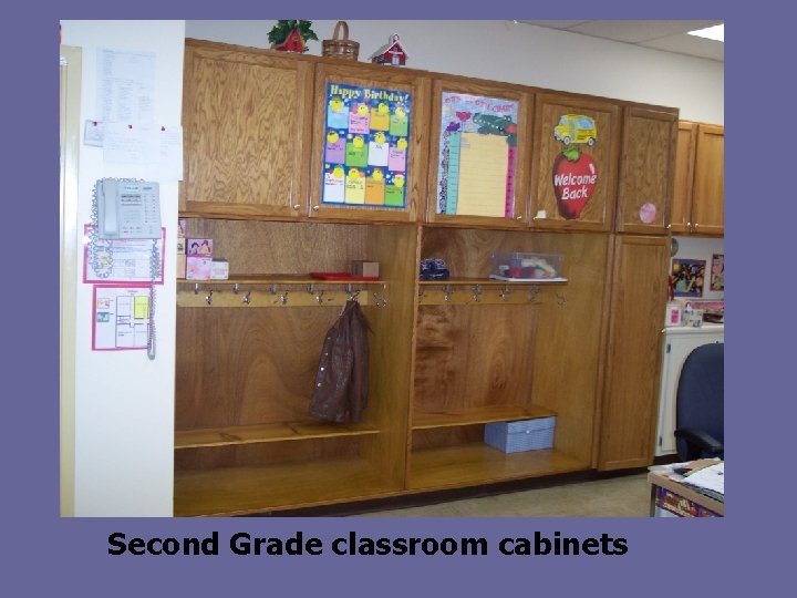 Second Grade classroom cabinets 