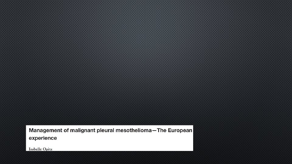 peritoneal mesothelioma in horses