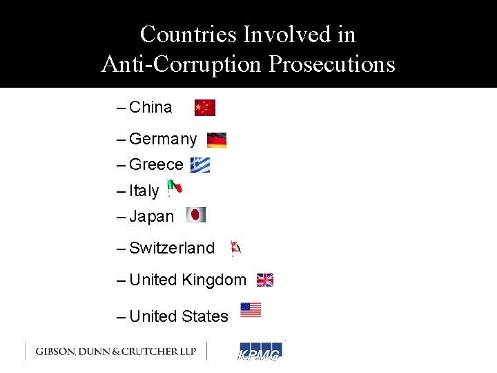 Countries Involved in Anti-Corruption Prosecutions – China – Germany – Greece – Italy – Countries Involved in Anti-Corruption Prosecutions – China – Germany – Greece – Italy –