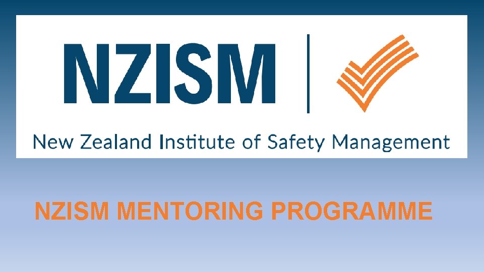 NZISM MENTORING PROGRAMME 