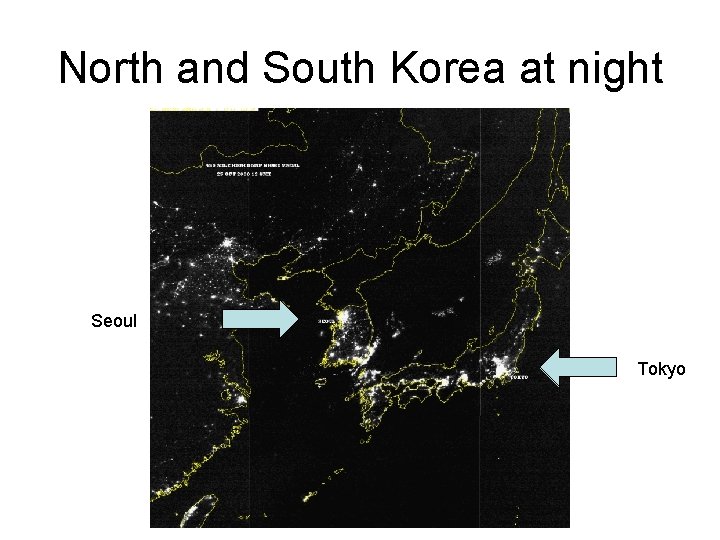 North and South Korea at night Seoul Tokyo 