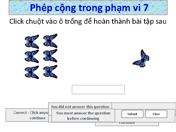 Phe p cô ng trong pha m vi 7 Click chuột vào ô trống