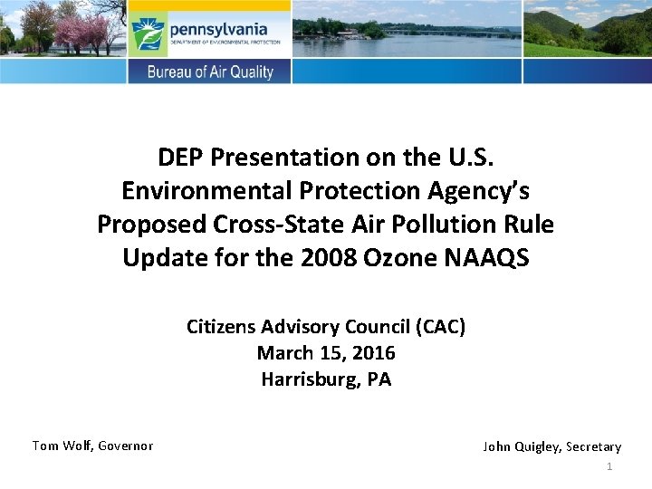 DEP Presentation on the U S Environmental Protection