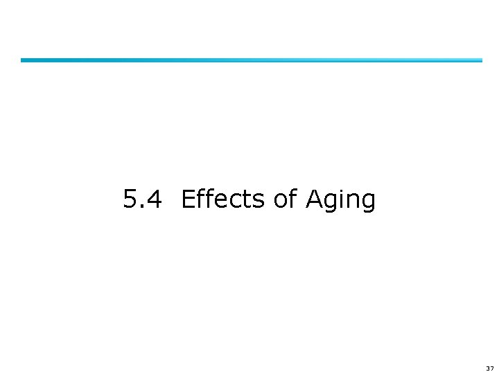5. 4 Effects of Aging 37 