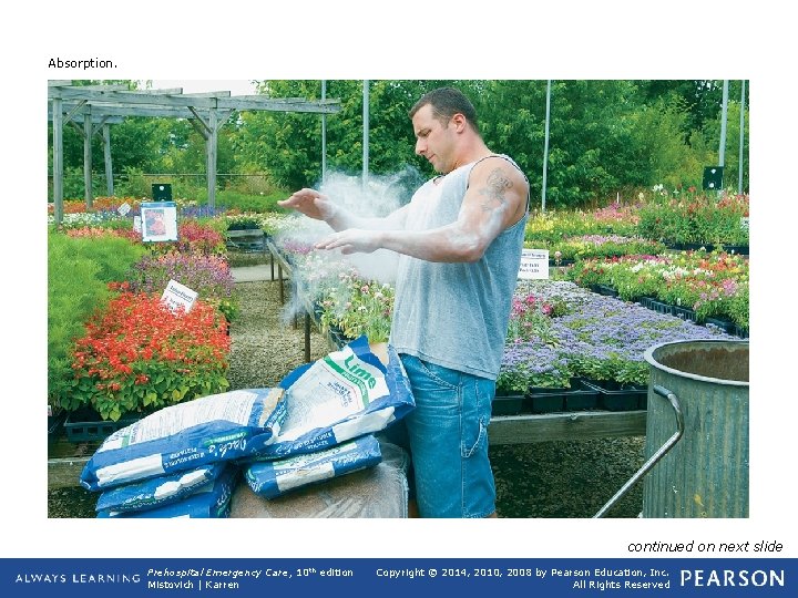 Absorption. continued on next slide Prehospital Emergency Care, 10 th edition Mistovich | Karren