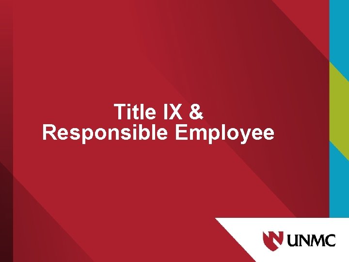 Title IX & Responsible Employee 