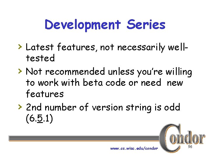 Development Series › Latest features, not necessarily well› › tested Not recommended unless you’re