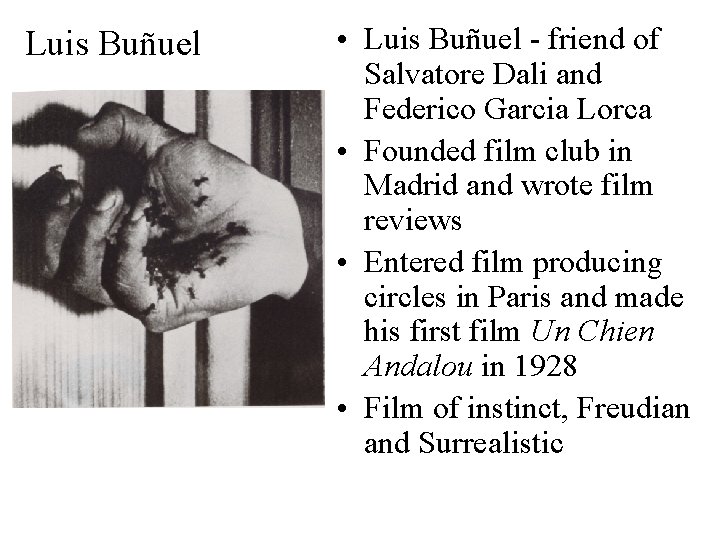 Luis Buñuel • Luis Buñuel - friend of Salvatore Dali and Federico Garcia Lorca