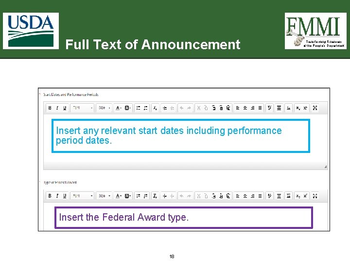 Full Text of Announcement Insert any relevant start dates including performance period dates. Insert Full Text of Announcement Insert any relevant start dates including performance period dates. Insert