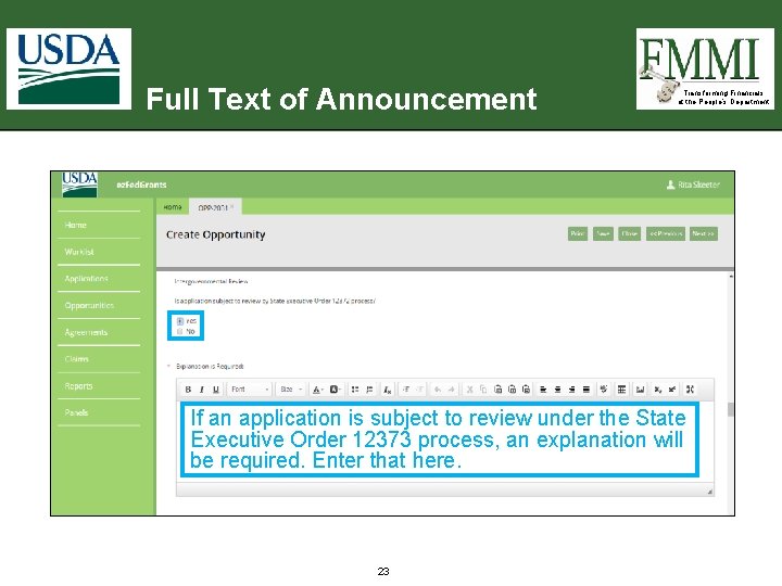 Full Text of Announcement Transforming Financials at the People’s Department If an application is Full Text of Announcement Transforming Financials at the People’s Department If an application is
