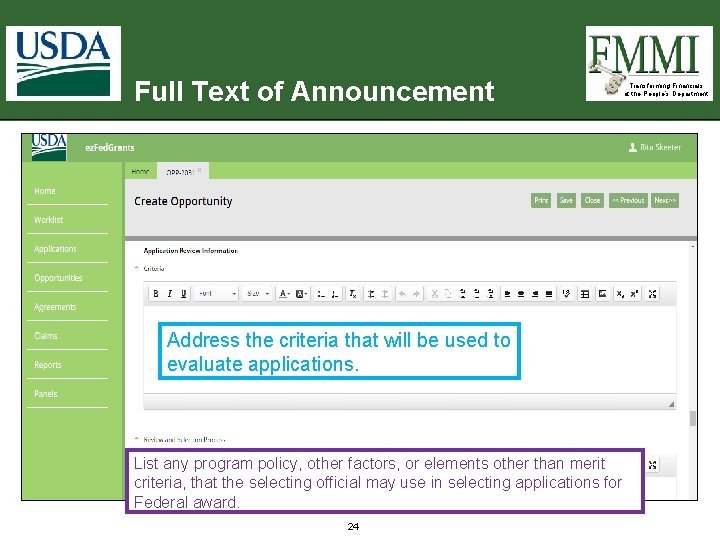 Full Text of Announcement Address the criteria that will be used to evaluate applications. Full Text of Announcement Address the criteria that will be used to evaluate applications.