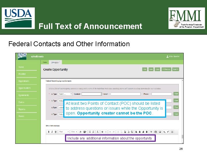 Full Text of Announcement Transforming Financials at the People’s Department Federal Contacts and Other Full Text of Announcement Transforming Financials at the People’s Department Federal Contacts and Other
