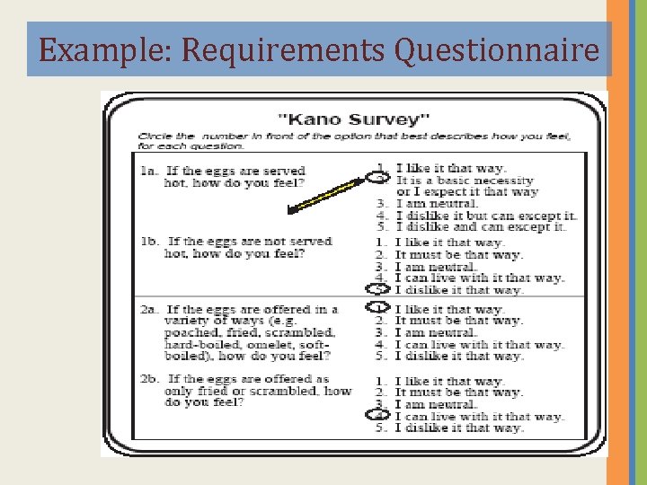 Example: Requirements Questionnaire 