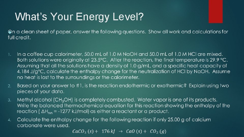 What’s Your Energy Level? 