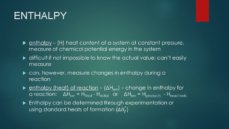 ENTHALPY 