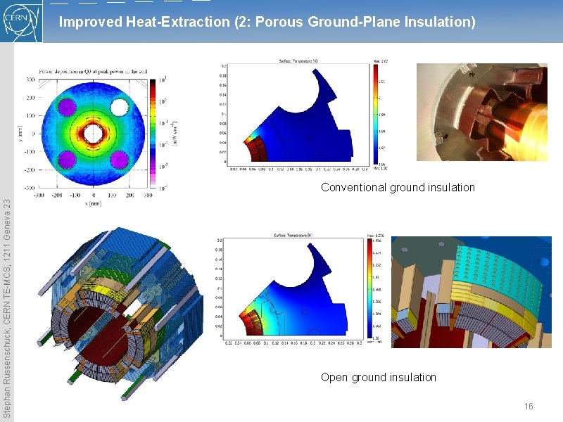 Improved Heat-Extraction (2: Porous Ground-Plane Insulation) Stephan Russenschuck, CERN TE-MCS, 1211 Geneva 23 Conventional Improved Heat-Extraction (2: Porous Ground-Plane Insulation) Stephan Russenschuck, CERN TE-MCS, 1211 Geneva 23 Conventional
