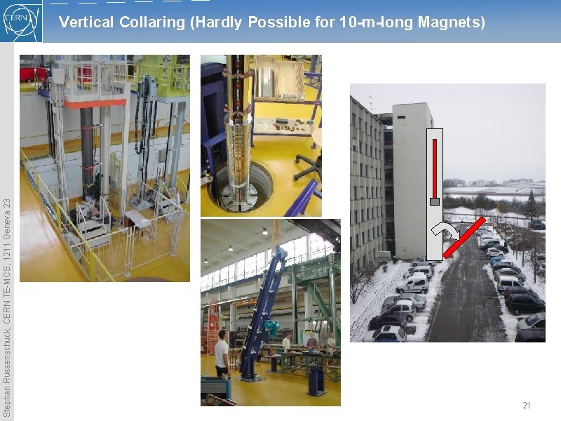 Stephan Russenschuck, CERN TE-MCS, 1211 Geneva 23 Vertical Collaring (Hardly Possible for 10 -m-long Stephan Russenschuck, CERN TE-MCS, 1211 Geneva 23 Vertical Collaring (Hardly Possible for 10 -m-long