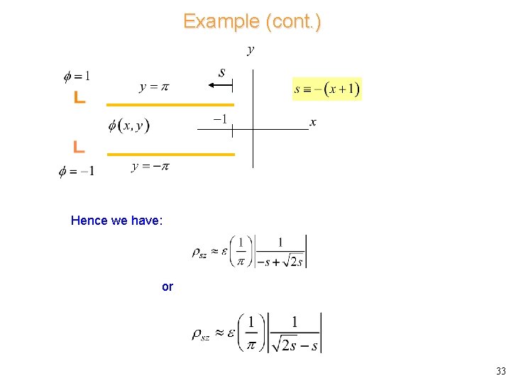 Example (cont. ) Hence we have: or 33 