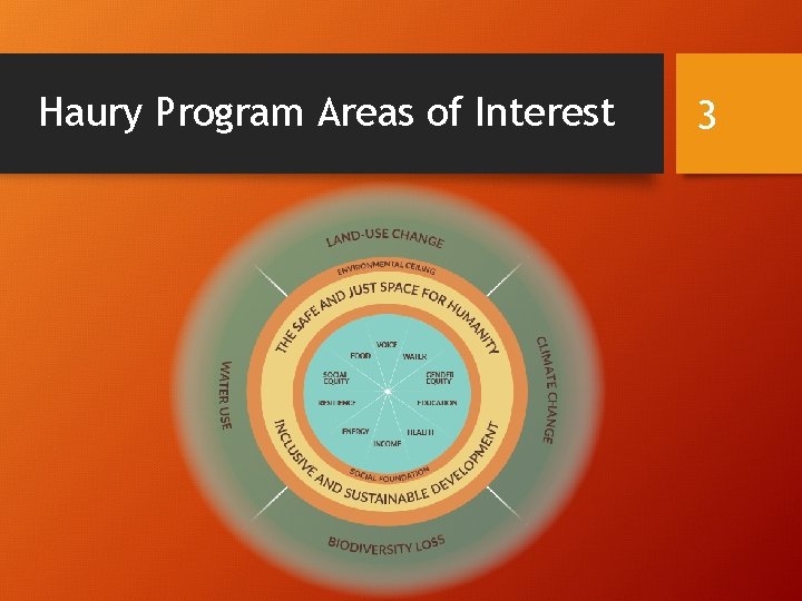 Haury Program Areas of Interest 3 Haury Program Areas of Interest 3