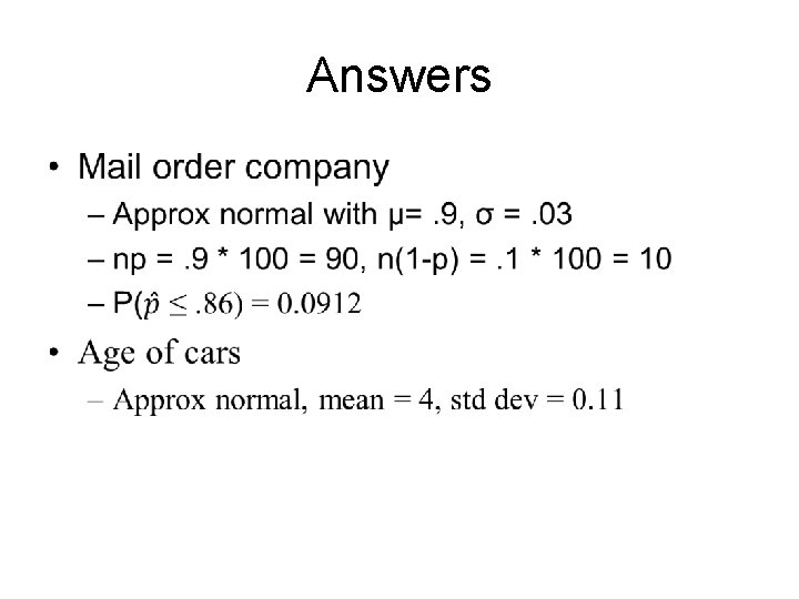 Answers • 