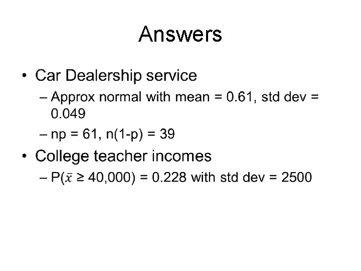 Answers • 