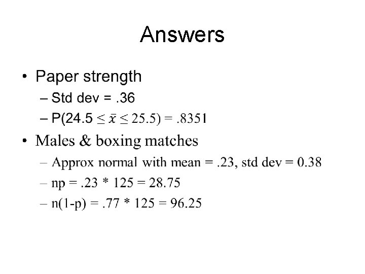 Answers • 
